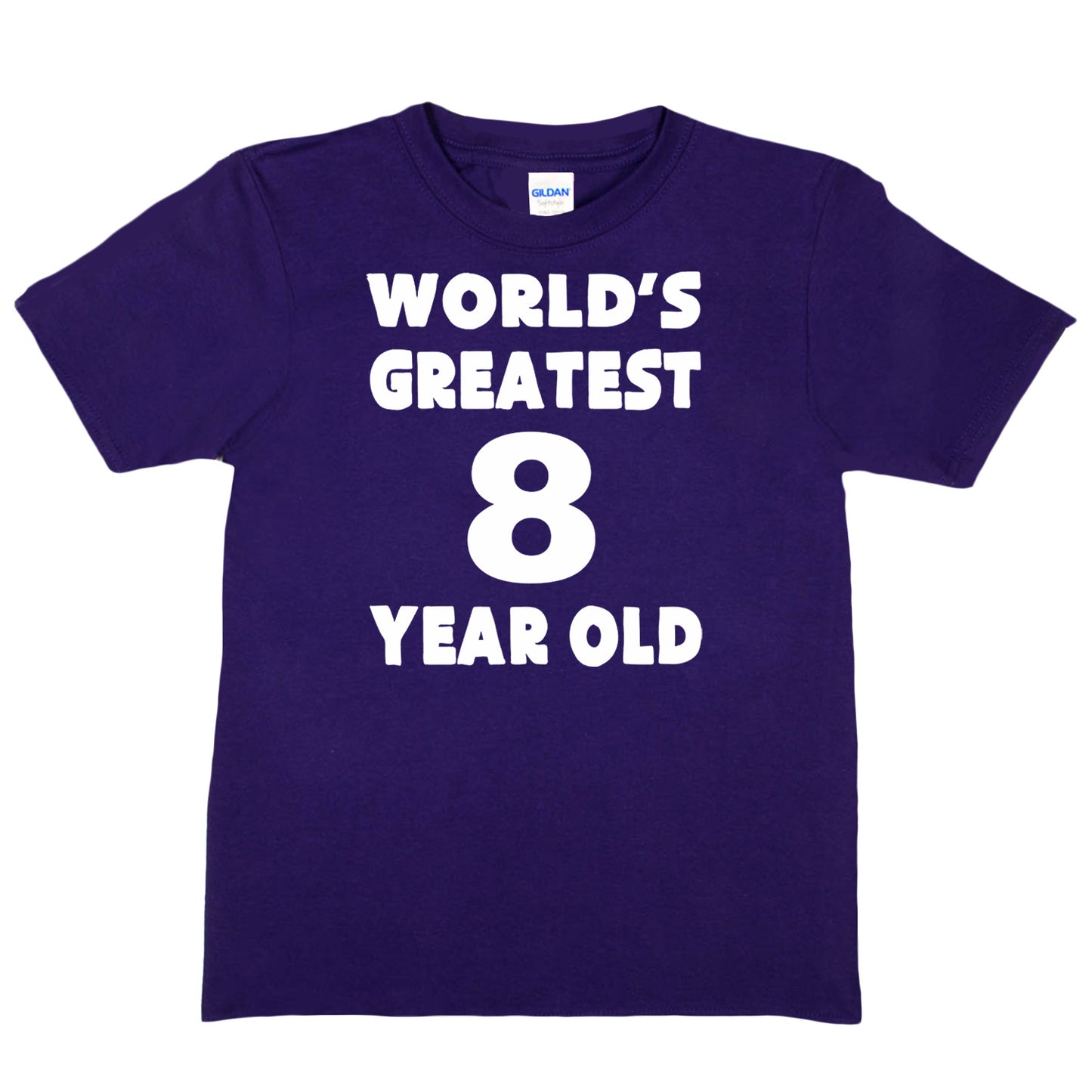Worlds Greatest 8 Year Old 8th Birthday T-shirt Happy Birthday Tee Age 8 Gift