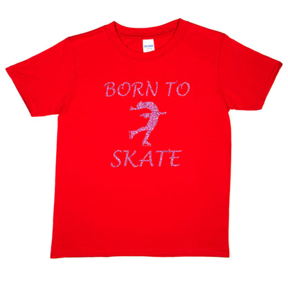 Born To Skate Ice Skating Girls T-Shirt