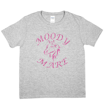 Moody Mare Horse Riding Pony Riding Girls T-Shirt