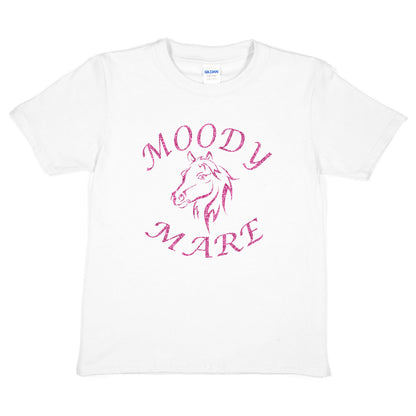 Moody Mare Horse Riding Pony Riding Girls T-Shirt