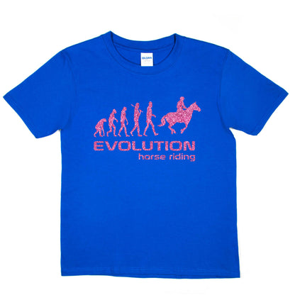 Evolution Of Horse Riding Girls T-Shirt