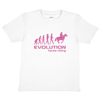 Evolution Of Horse Riding Girls T-Shirt