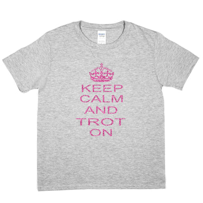 Keep Calm & Trot On Horse Riding Equesterian T-Shirt