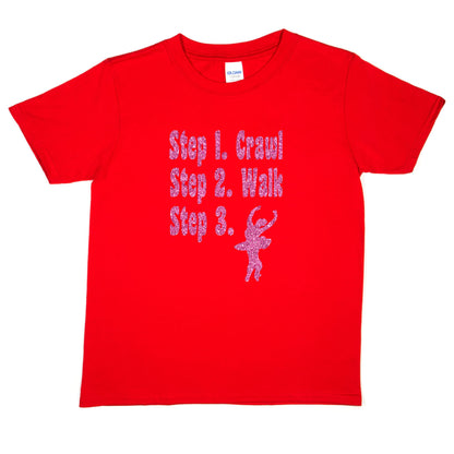 Steps To A Ballerina Dancer Disco Ballet Birthday T-Shirt