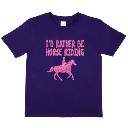 I'd Rather Be Horse Riding Pony Birthday T-Shirt