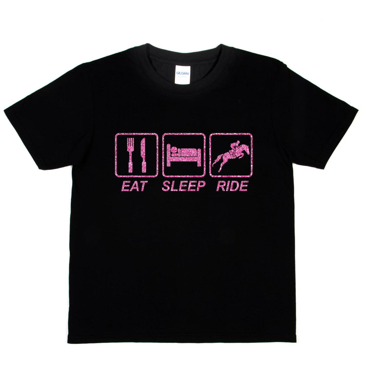 Eat Sleep Ride Horse Riding Pony Riding  Girls T-Shirt