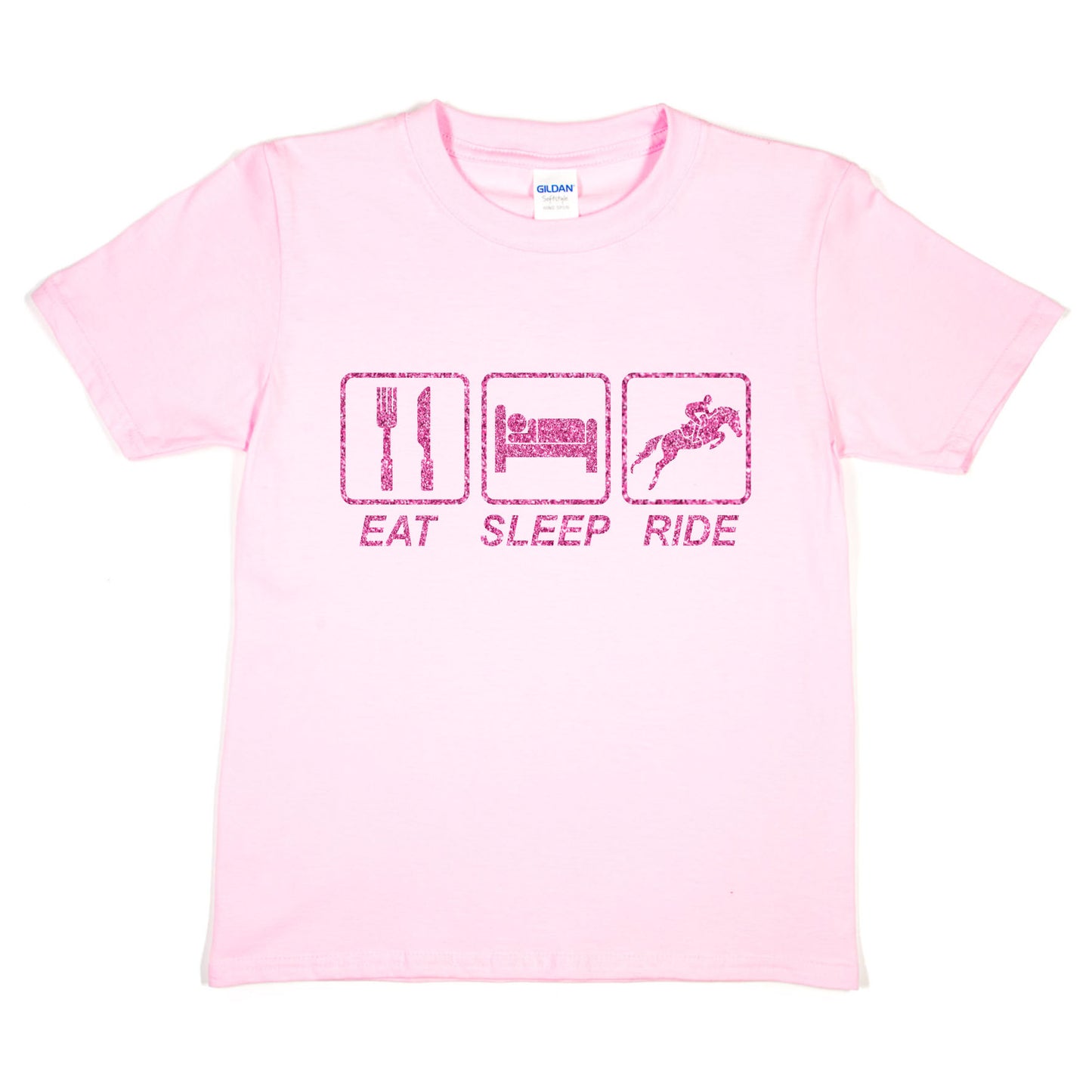 Eat Sleep Ride Horse Riding Pony Riding  Girls T-Shirt