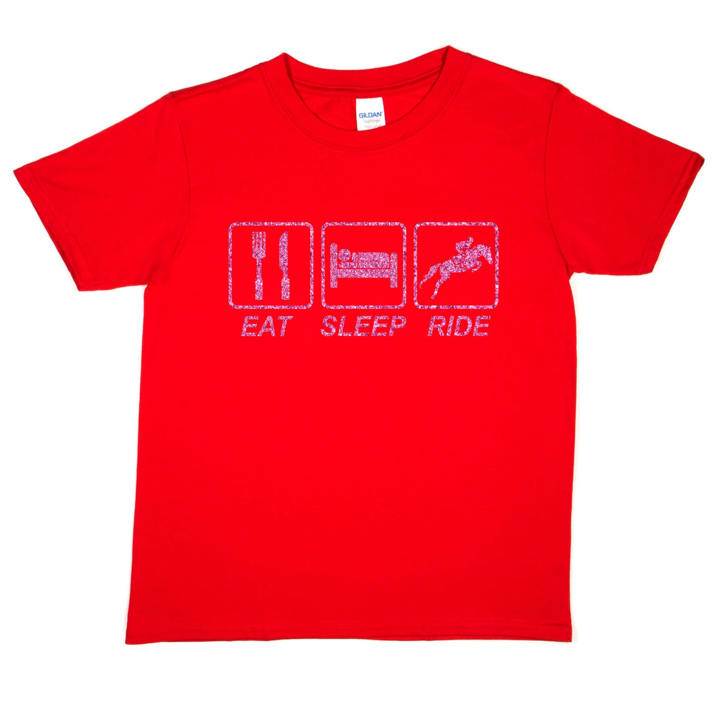 Eat Sleep Ride Horse Riding Pony Riding  Girls T-Shirt