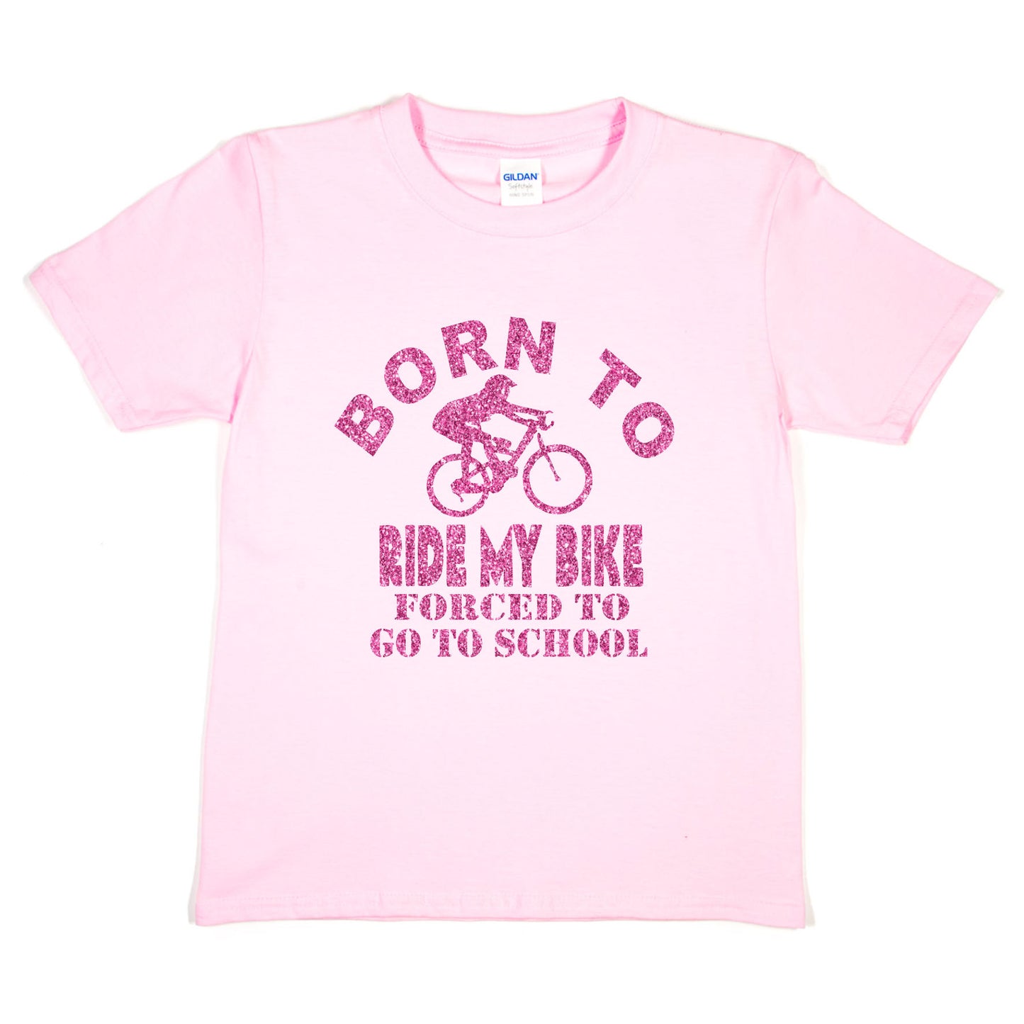 Born To Ride My Bike Forced To Go To School Cycling T-Shirt