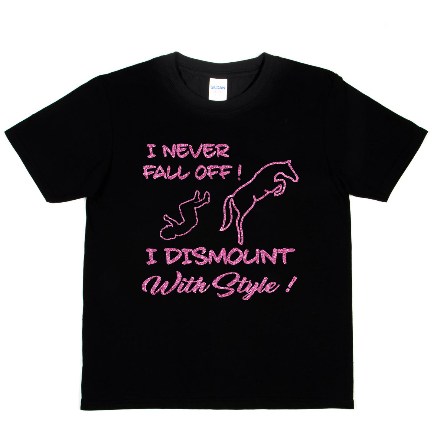 I Never Fall Off I Dismount Horse Riding Girls T-Shirt