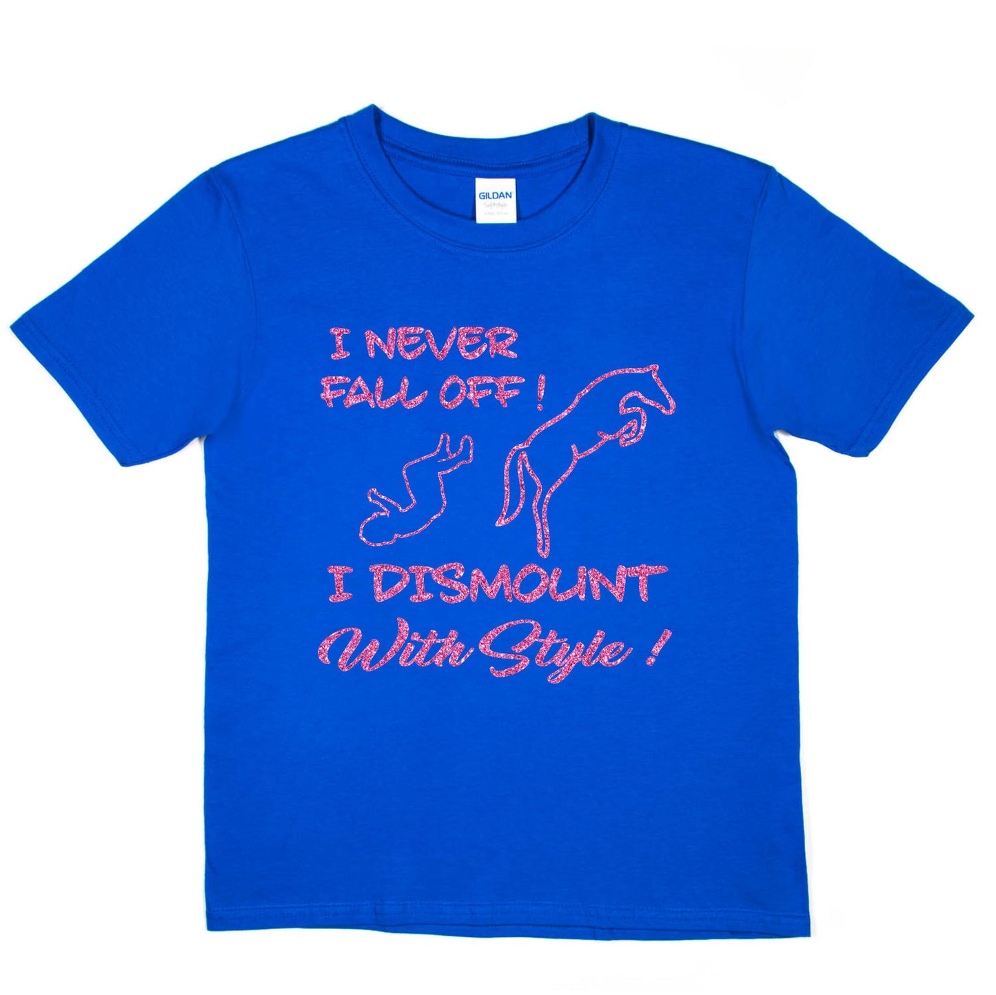 I Never Fall Off I Dismount Horse Riding Girls T-Shirt