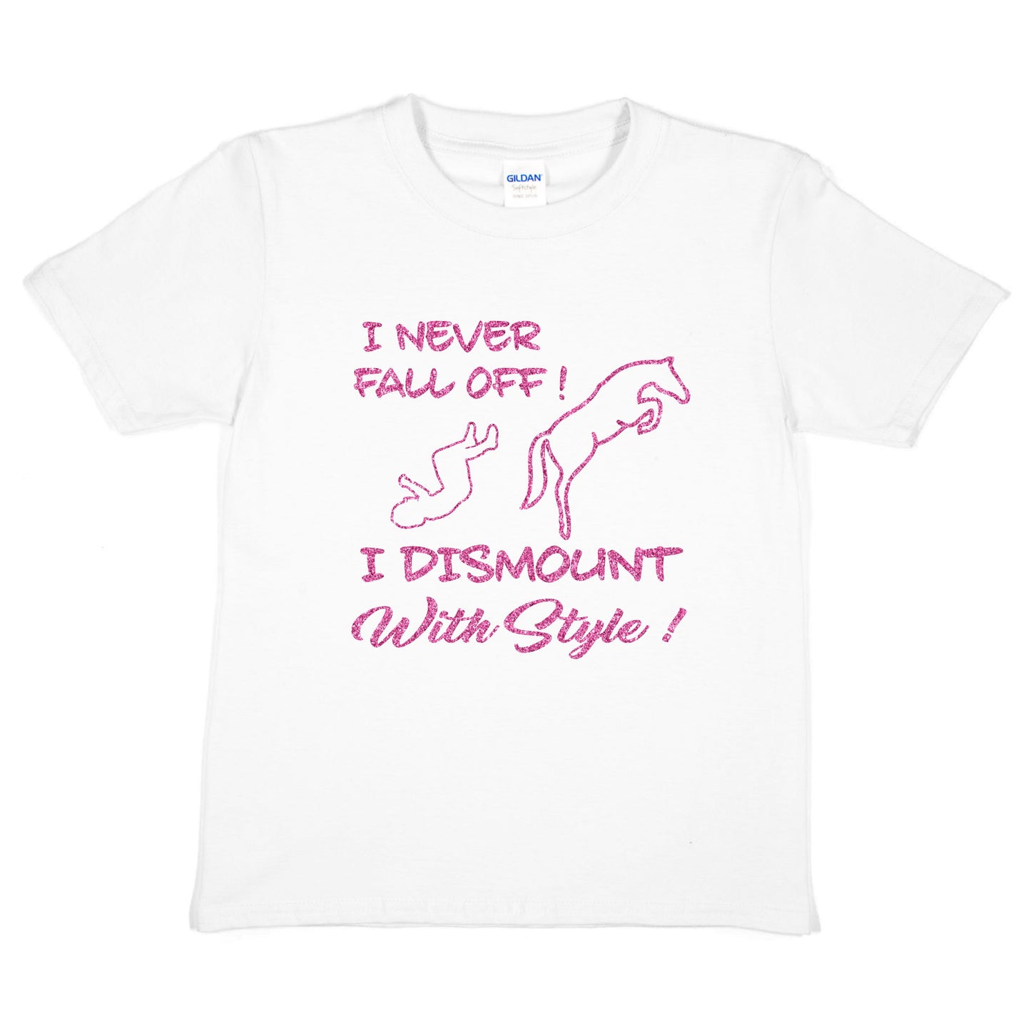 I Never Fall Off I Dismount Horse Riding Girls T-Shirt