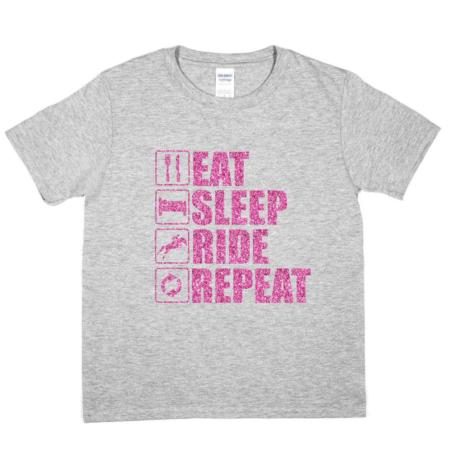 Eat Sleep Ride Repeat Horse Riding Pony T-Shirt