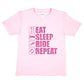 Eat Sleep Ride Repeat Horse Riding Pony T-Shirt