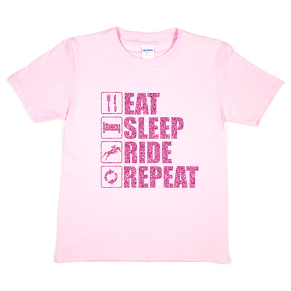 Eat Sleep Ride Repeat Horse Riding Pony T-Shirt