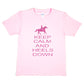 Keep Calm Heels Down Pony Horse Riding T-Shirt