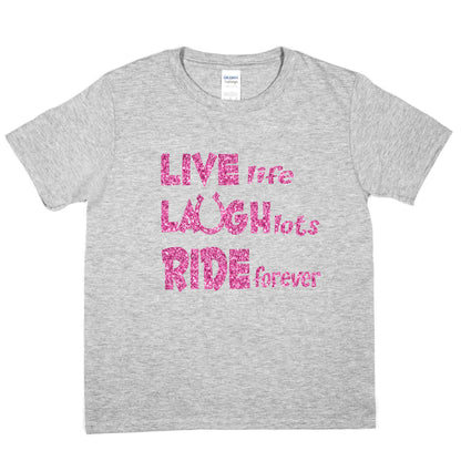 Live Laugh Ride Horse Riding Poiny Birthday T-Shirt