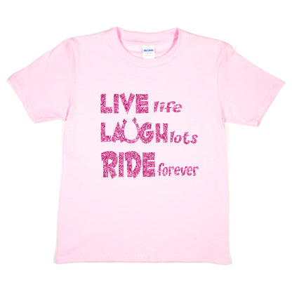 Live Laugh Ride Horse Riding Poiny Birthday T-Shirt