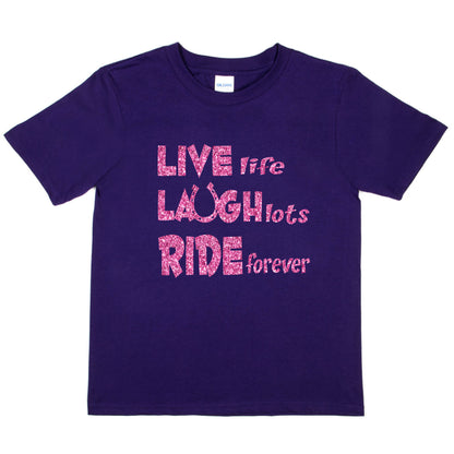 Live Laugh Ride Horse Riding Poiny Birthday T-Shirt