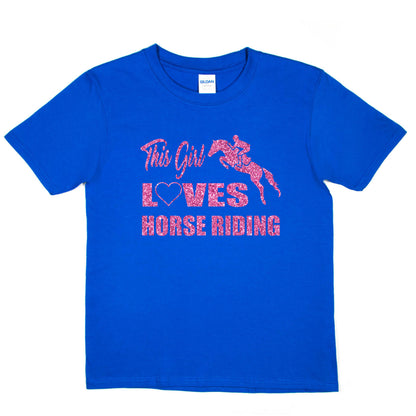 This Girl Loves Horse Riding Girls Birthday T-Shirt