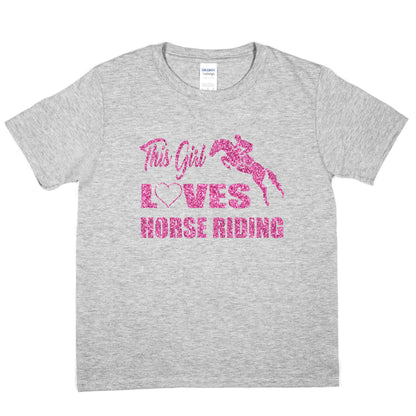 This Girl Loves Horse Riding Girls Birthday T-Shirt
