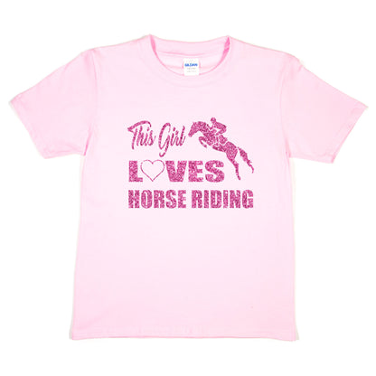 This Girl Loves Horse Riding Girls Birthday T-Shirt