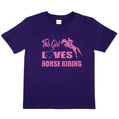 This Girl Loves Horse Riding Girls Birthday T-Shirt