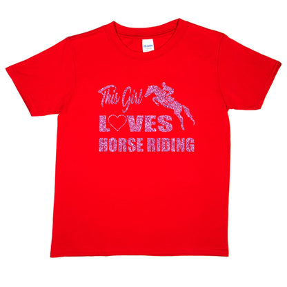 This Girl Loves Horse Riding Girls Birthday T-Shirt