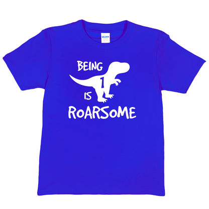 Kids T-shirt Dinosaur Roarsome Age 1 Happy 1st Birthday T-Shirt