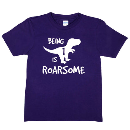 Kids T-shirt Dinosaur Roarsome Age 1 Happy 1st Birthday T-Shirt