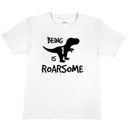 Kids T-shirt Dinosaur Roarsome Age 1 Happy 1st Birthday T-Shirt
