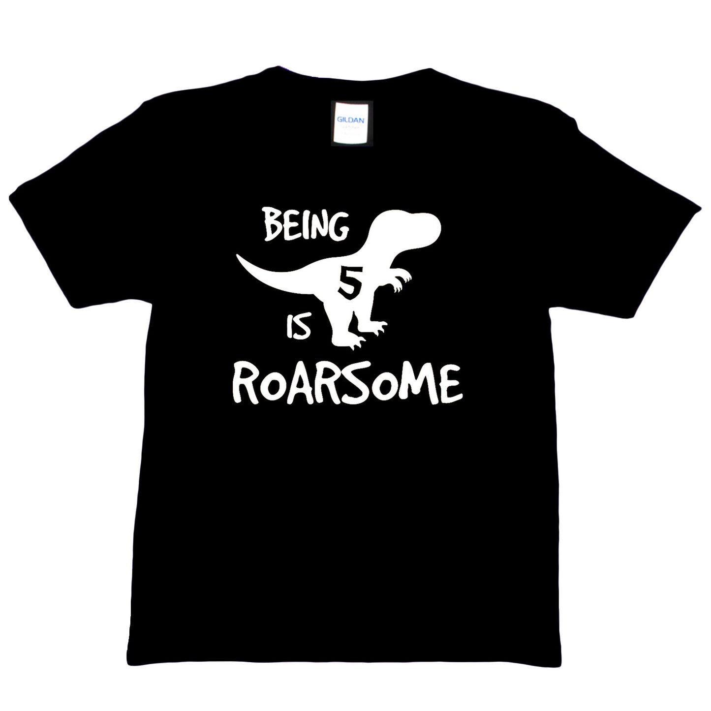 Kids T-shirt Dinosaur Roarsome Age 5 Happy 5th Birthday T-Shirt