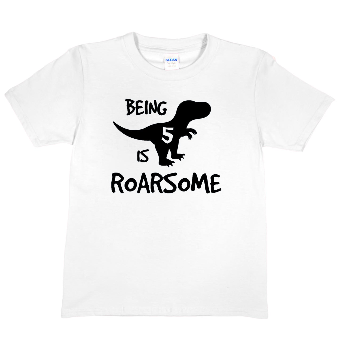 Kids T-shirt Dinosaur Roarsome Age 5 Happy 5th Birthday T-Shirt