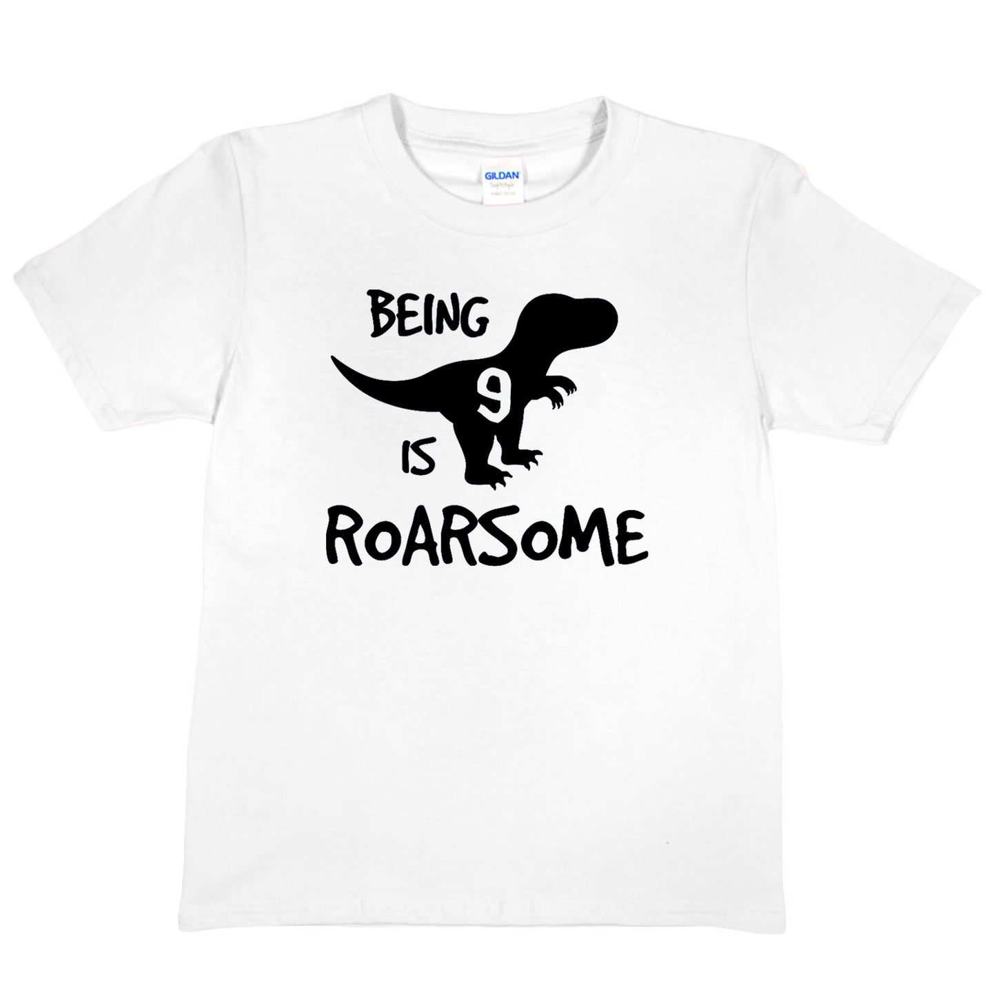 Kids T-shirt Dinosaur Roarsome Age 9 Happy 9th Birthday T-Shirt