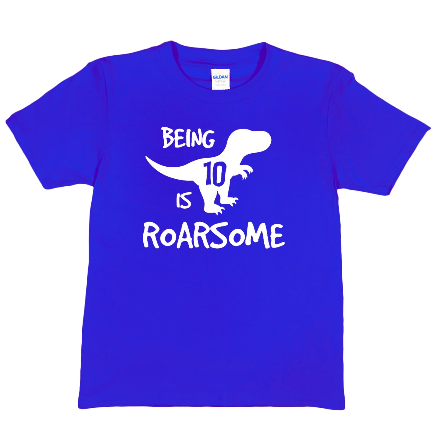 Kids T-shirt Dinosaur Roarsome Age 10 Happy 10th Birthday T-Shirt