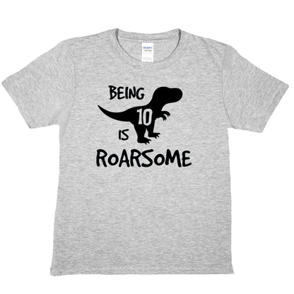 Kids T-shirt Dinosaur Roarsome Age 10 Happy 10th Birthday T-Shirt