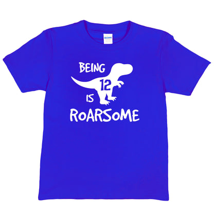 Kids T-shirt Dinosaur Roarsome Age 12 Happy 12th Birthday T-Shirt