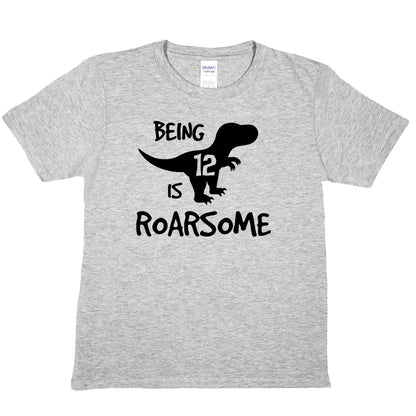 Kids T-shirt Dinosaur Roarsome Age 12 Happy 12th Birthday T-Shirt
