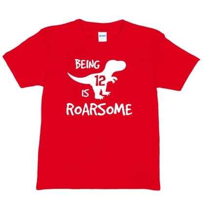 Kids T-shirt Dinosaur Roarsome Age 12 Happy 12th Birthday T-Shirt