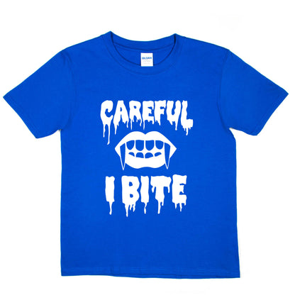 Halloween Tee Careful I Bite Costume Dracula Spooky T-Shirt