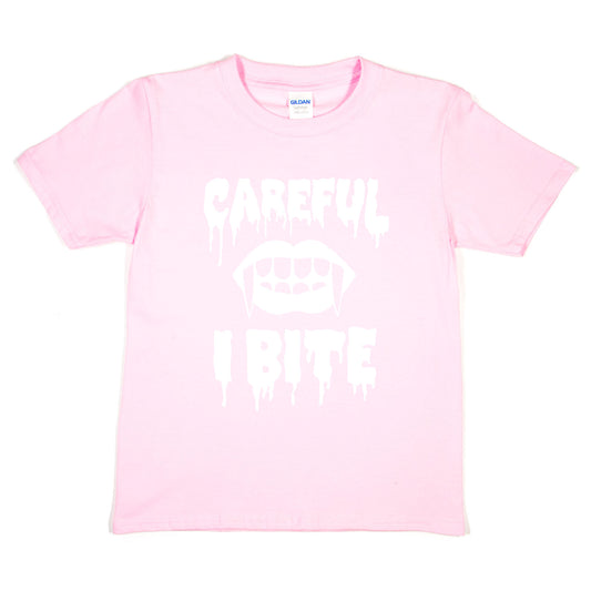 Halloween Tee Careful I Bite Costume Dracula Spooky T-Shirt