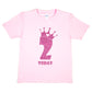 Birthday Kids 2 Today Age 2 In Pink Glitter Happy Kids T-Shirt