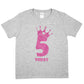 Birthday Kids 5 Today Age 5 In Pink Glitter Happy Kids T-Shirt