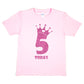 Birthday Kids 5 Today Age 5 In Pink Glitter Happy Kids T-Shirt
