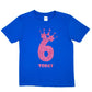 Birthday Kids 6 Today Age 6 In Pink Glitter Happy Kids T-Shirt