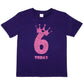Birthday Kids 6 Today Age 6 In Pink Glitter Happy Kids T-Shirt