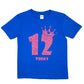 Birthday Kids 12 Today Age 12 In Pink Glitter Happy Kids T-Shirt