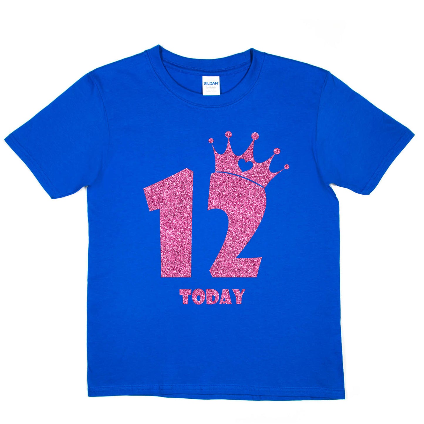 Birthday Kids 12 Today Age 12 In Pink Glitter Happy Kids T-Shirt
