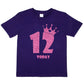 Birthday Kids 12 Today Age 12 In Pink Glitter Happy Kids T-Shirt