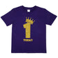 Kids One Today Birthday T-shirt In Gold Glitter Happy 1st